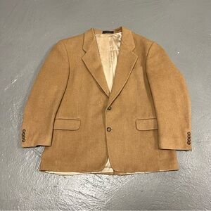 Mens Blazer Suit Jacket 100% Camel Hair Woven in Italy Size 42